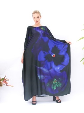 Robe-style skirt with large...