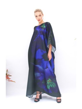 Robe-style skirt with large...