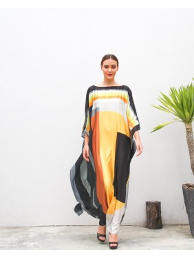 Modern patterned robe-style...