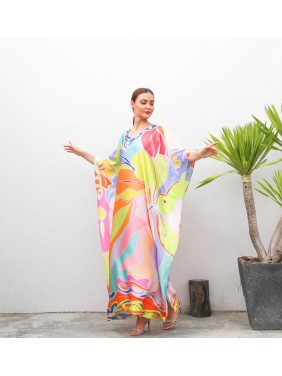 Macaron-colored robe-style...