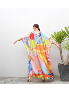 Macaron-colored robe-style...