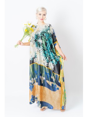 White Daisy and Iris Robe...