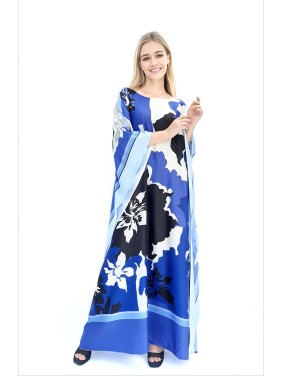 Blue kaftan skirt with...