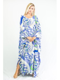 Blue Psychedelic Art Robe Dress