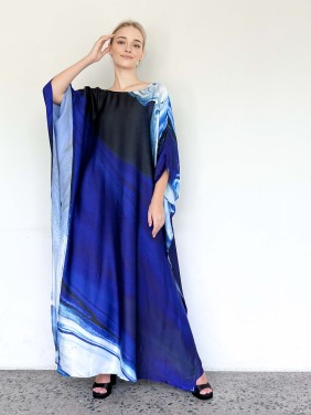 Deep blue ink-dyed...