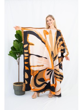 Ginkgo Leaf Printed Robe Skirt