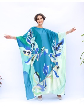 Fresh teal loose robe-style...