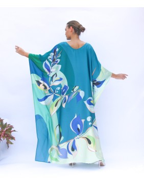 Fresh teal loose robe-style...