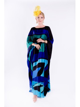Blue irregular geometric...