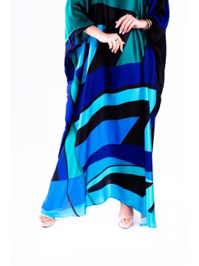 Blue irregular geometric...